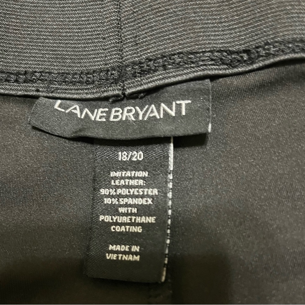 Lane Bryant Women’s Black Leggings Pull On High Waist Faux Leather Size 18/20 - Picture 7 of 8